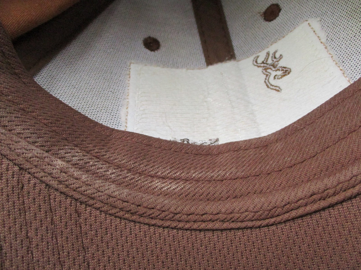 Browning Hat Cap Snap Back Mens One Size Brown USA Flag Patch Cotton Twill12