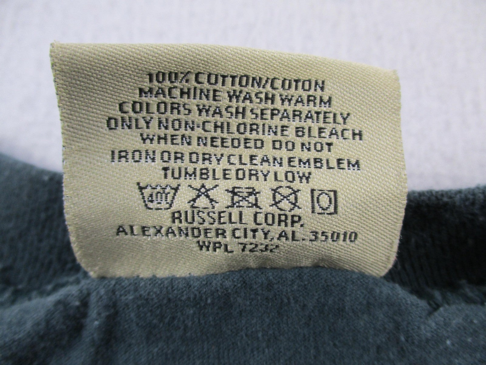 Vintage Russell Athletic Shirt Mens XL Green Pro Cotton Pocket Tee Made In USA5