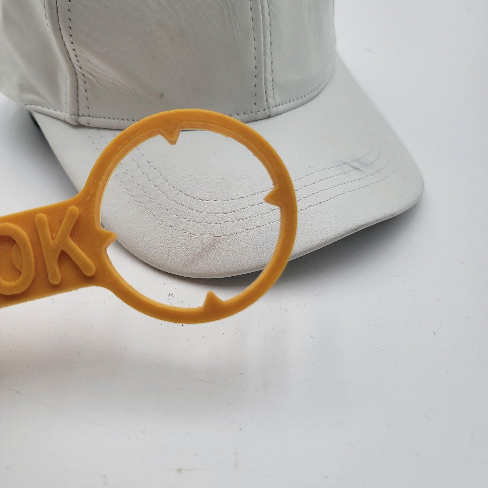 Genuine Leather Hat Cap Strap Back White USA Made One Size Mens Classic6