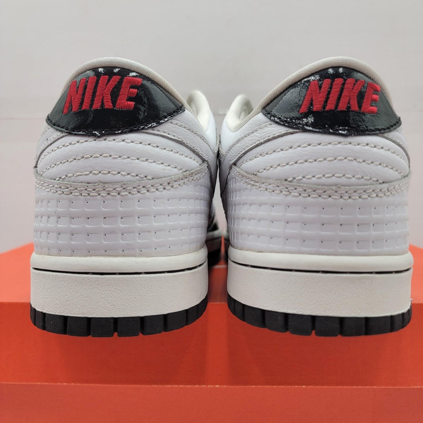 Nike Dunk Low Premium Shoes Mens Size 10.5 White Black Patent Leather 3076961134