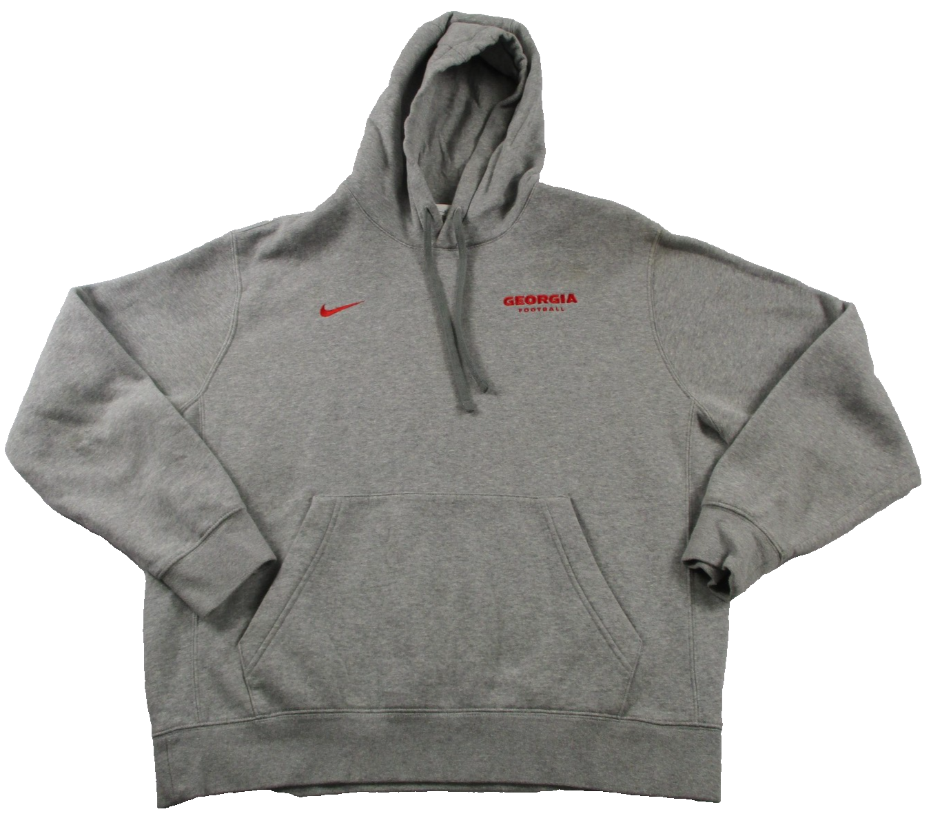 Georgia Bulldogs Sweatshirt Mens Large Gray NCAA Football Nike Hoodie Pullover0