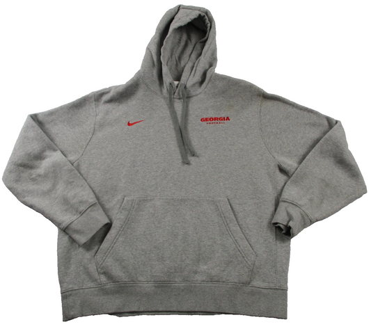 Georgia Bulldogs Sweatshirt Mens Large Gray NCAA Football Nike Hoodie Pullover0