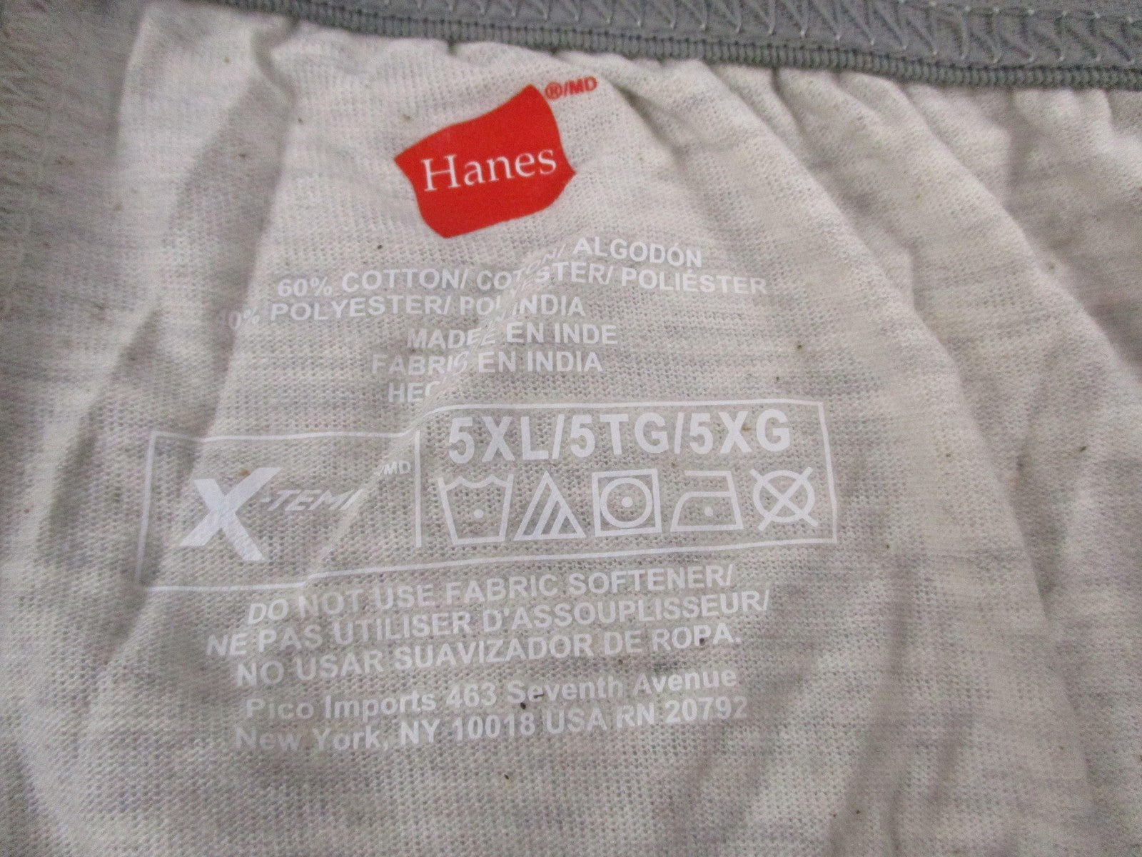 Hanes Pajama Pants Mens 5XL Beige Oatmeal Knit Sleep Lounge XTemp 01101X