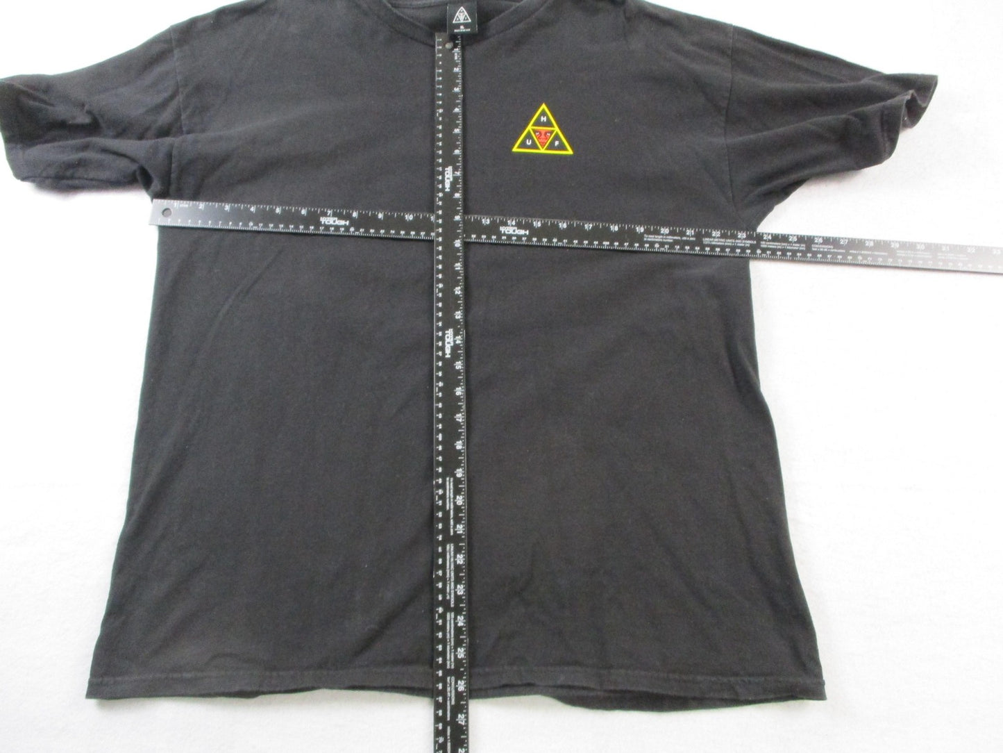 HUF Shirt Mens XL Black Triple Triangle Graphic Skate Streetwear Logo Tee 15554