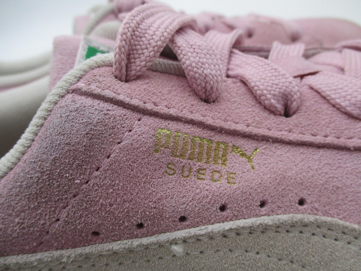 Puma Suede Shoes Kids Size 2 Pink Low Top Lace Up Casual Sneakers 380561-054