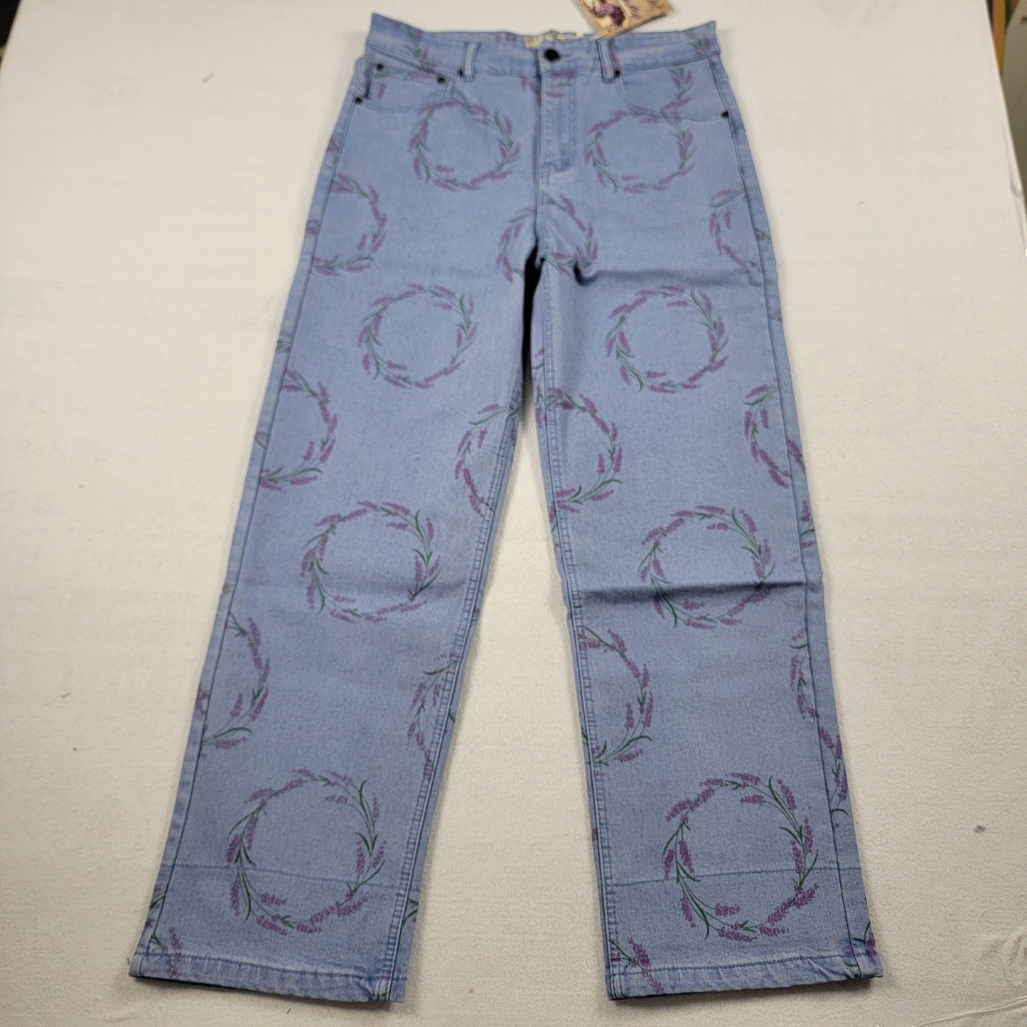 The Hideout Clothing Valensole Lavender Circle Jeans Sz 34 (XL)0