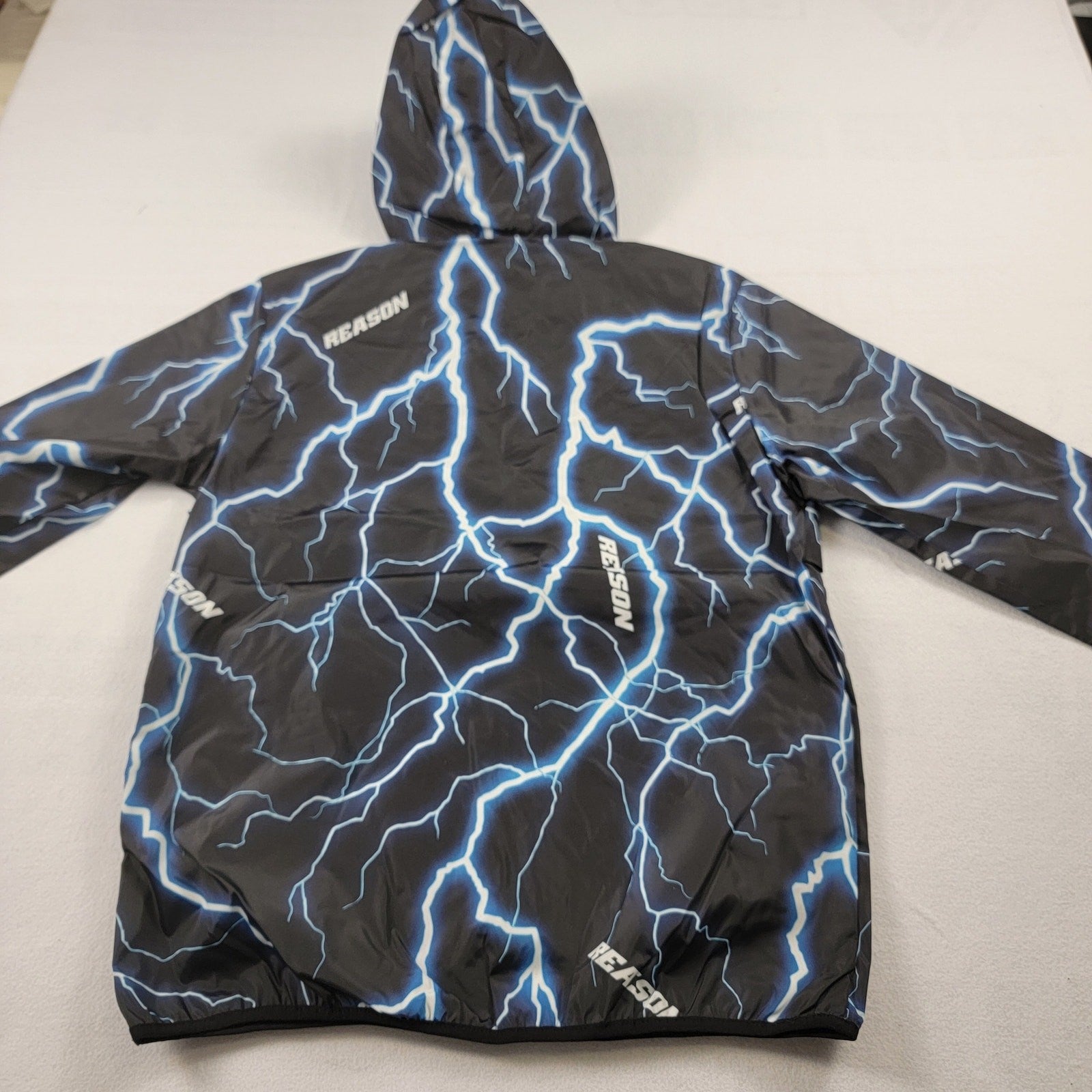 Reason x Vintage Reflective Lightning Windbreaker Jacket Sz M
