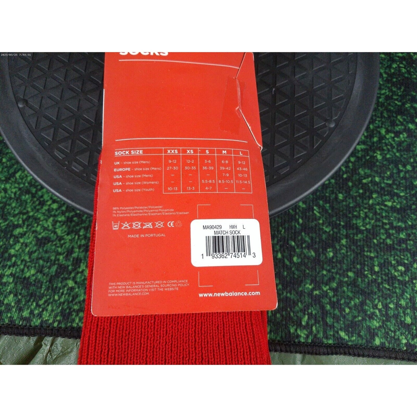 New Balance Soccer Socks Size L Shoe Size 103M USA5