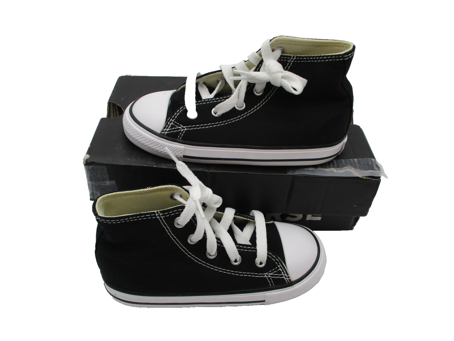 Converse Chuck Taylor All Star Hi Shoes Infant Size 10 Black Sneakers 7J2312