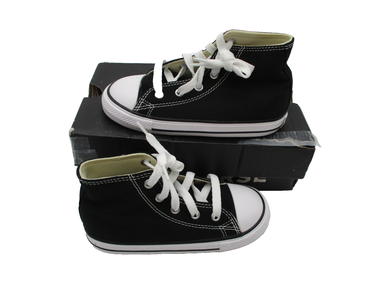 Converse Chuck Taylor All Star Hi Shoes Infant Size 10 Black Sneakers 7J2312
