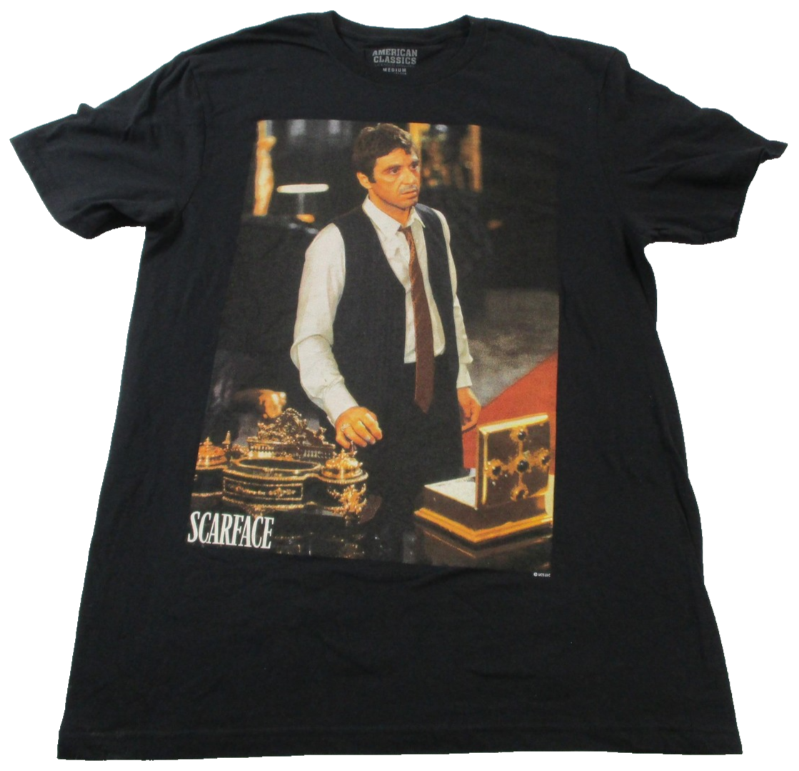 Scarface American Classics Mens Medium Black Tony Montana Graphic Tee 153715380