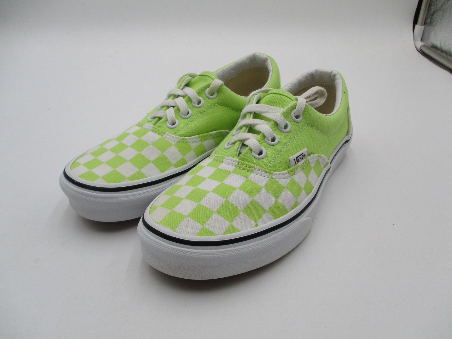 Vans Era Shoes Mens Size 5 Green White Checkerboard Low Top Skate Sneakers0