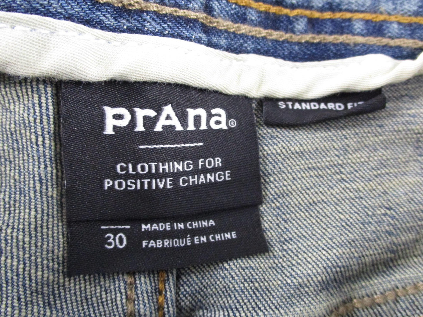PrAna Axiom Jeans Mens 34x30 Blue Antique Stone Wash Straight Stretch Denim6