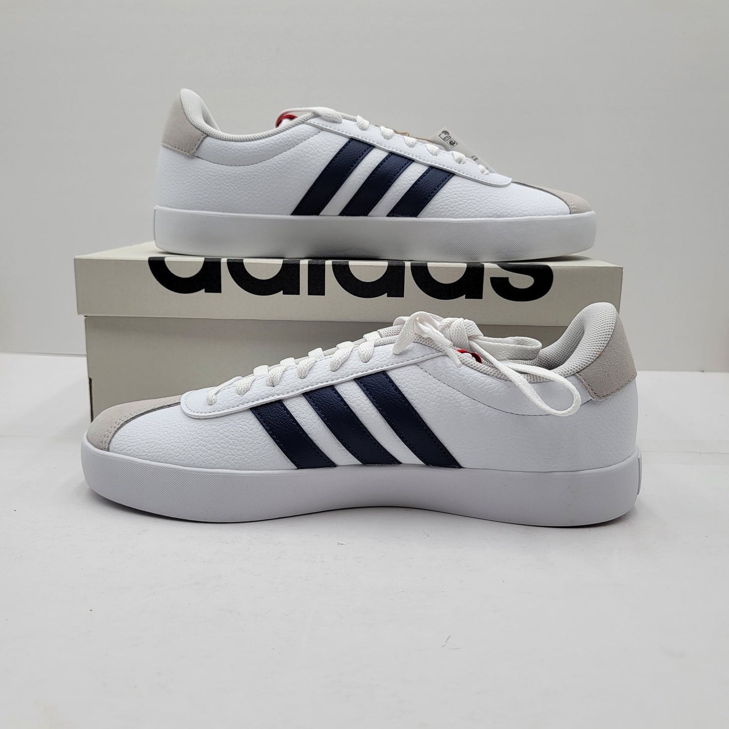 Adidas VL Court 3.0 White Dark Blue  Size 10  New!1