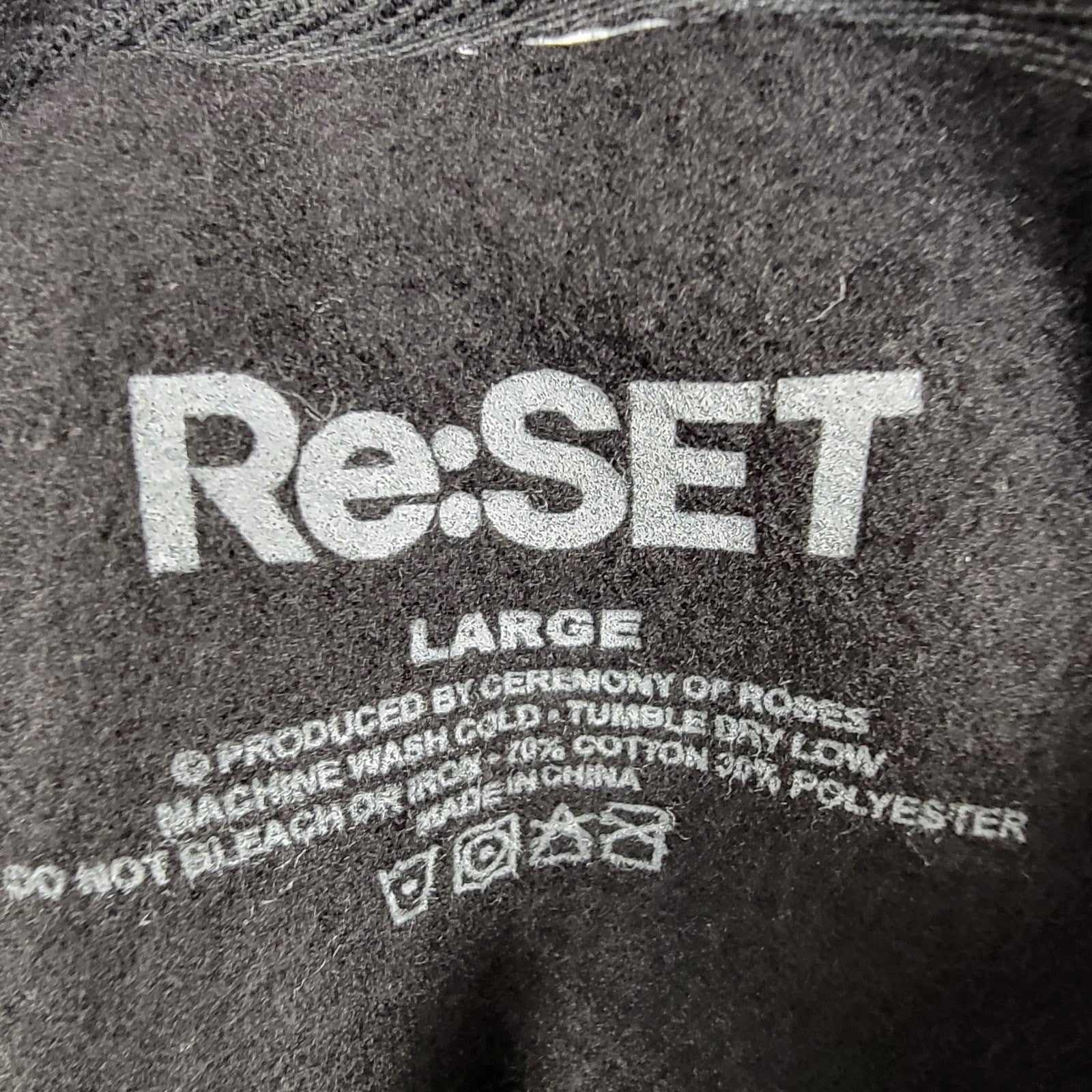 Re:Set Music Festival Black Pullover Hoodie - Size L