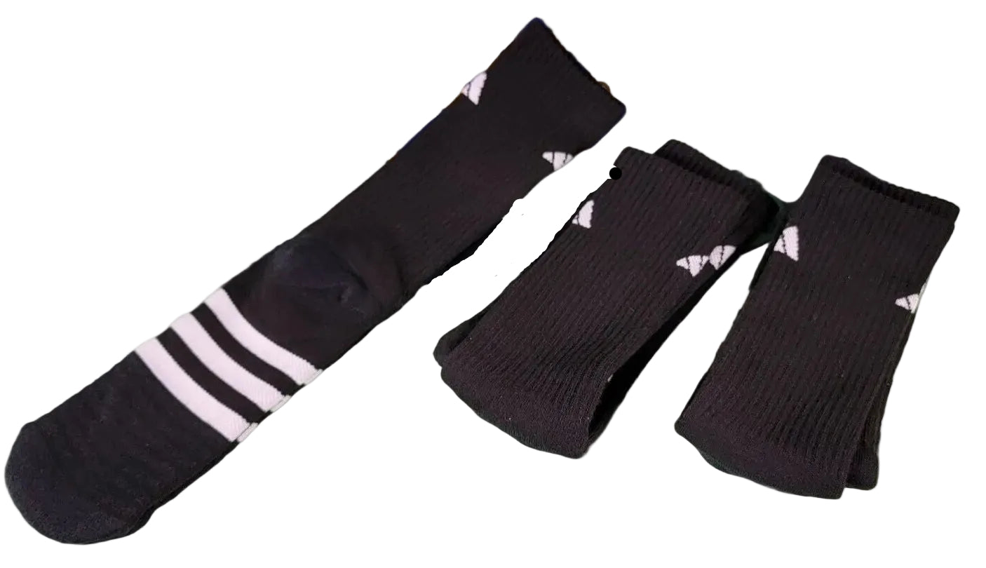 Adidas Cushioned Crew Socks 3 PairBlack Sport Training Casual Socks0
