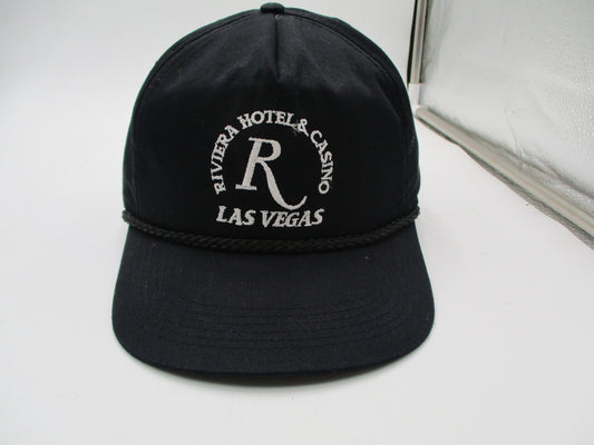Riviera Hotel & Casino Las Vegas Black Snapback Hat Cap Rope One Size Cotton0