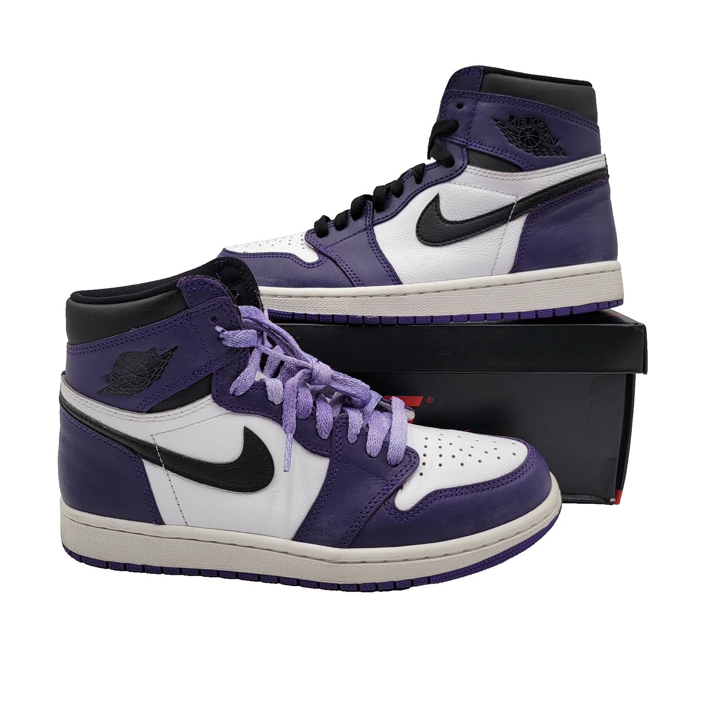 Air Jordan 1 Retro High OG Court Purple 2.0 555088-500 Men's 8 OG All Preowned0