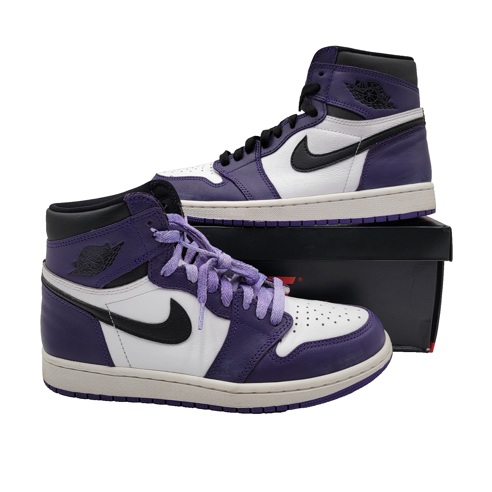 Air Jordan 1 Retro High OG Court Purple 2.0 555088-500 Men's 8 OG All Preowned0