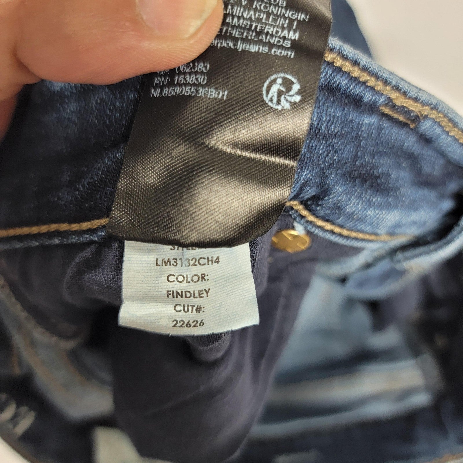 Liverpool Jeans Wmns 6 Blue Straight Leg EcoLogical Findley Denim Distress