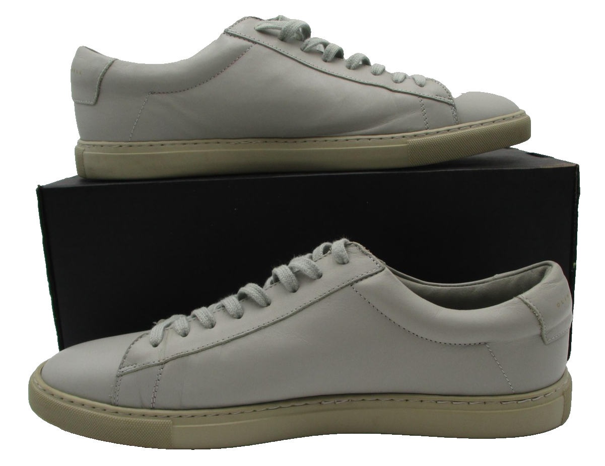 Oliver Cabell Shoes Mens Size 10 Gray Leather Low Top Made In Italy Sneakers 1F71