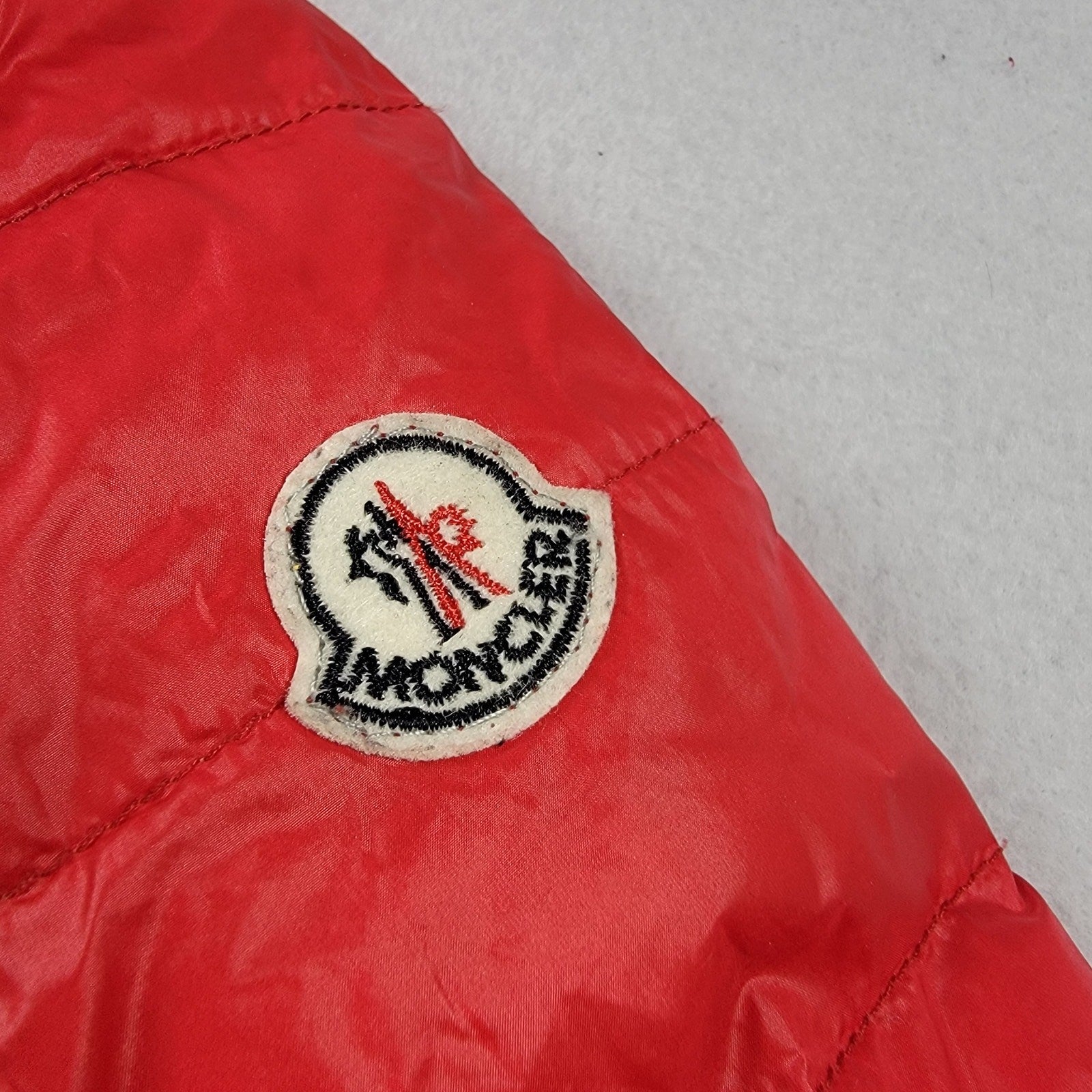 Moncler Kids Eliot Giubbotto Red Down Puffer Jacket Size 8