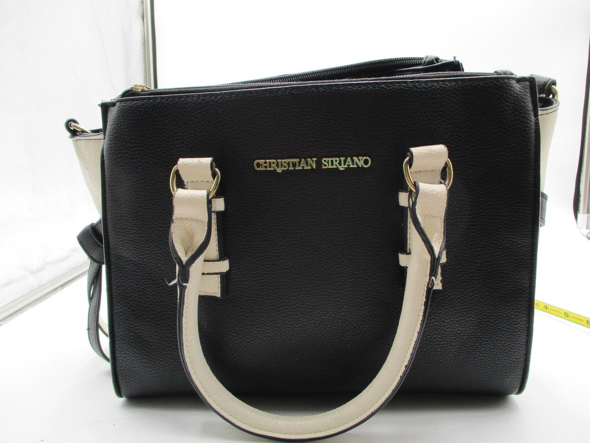 Nine West & Christian Siriano Satchel Bag Lot Womens Medium Black Faux Leather10
