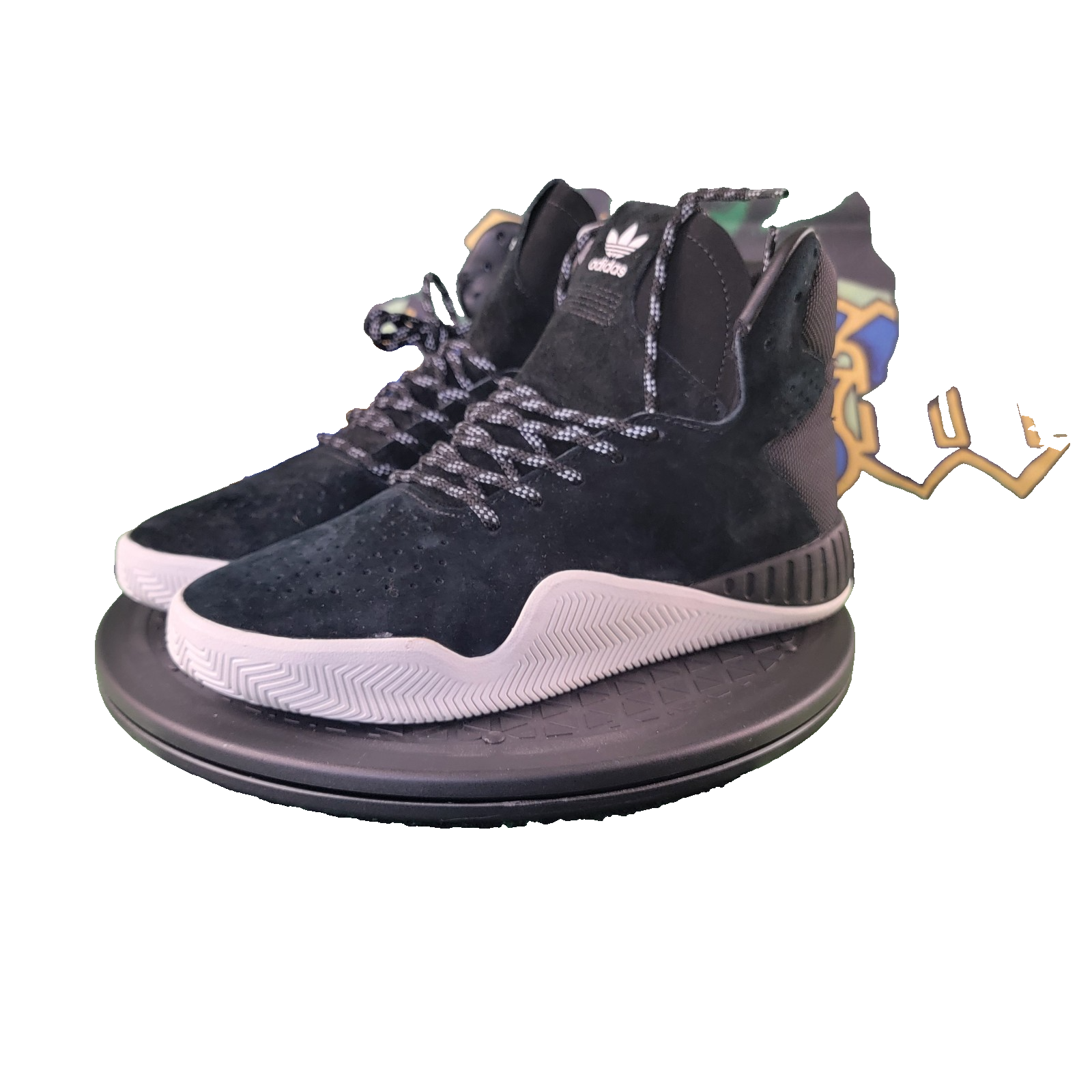 Adidas Tubular Instinct Black Suede High Top Sneakers Men’s 5.5 EU 38 Preowned0