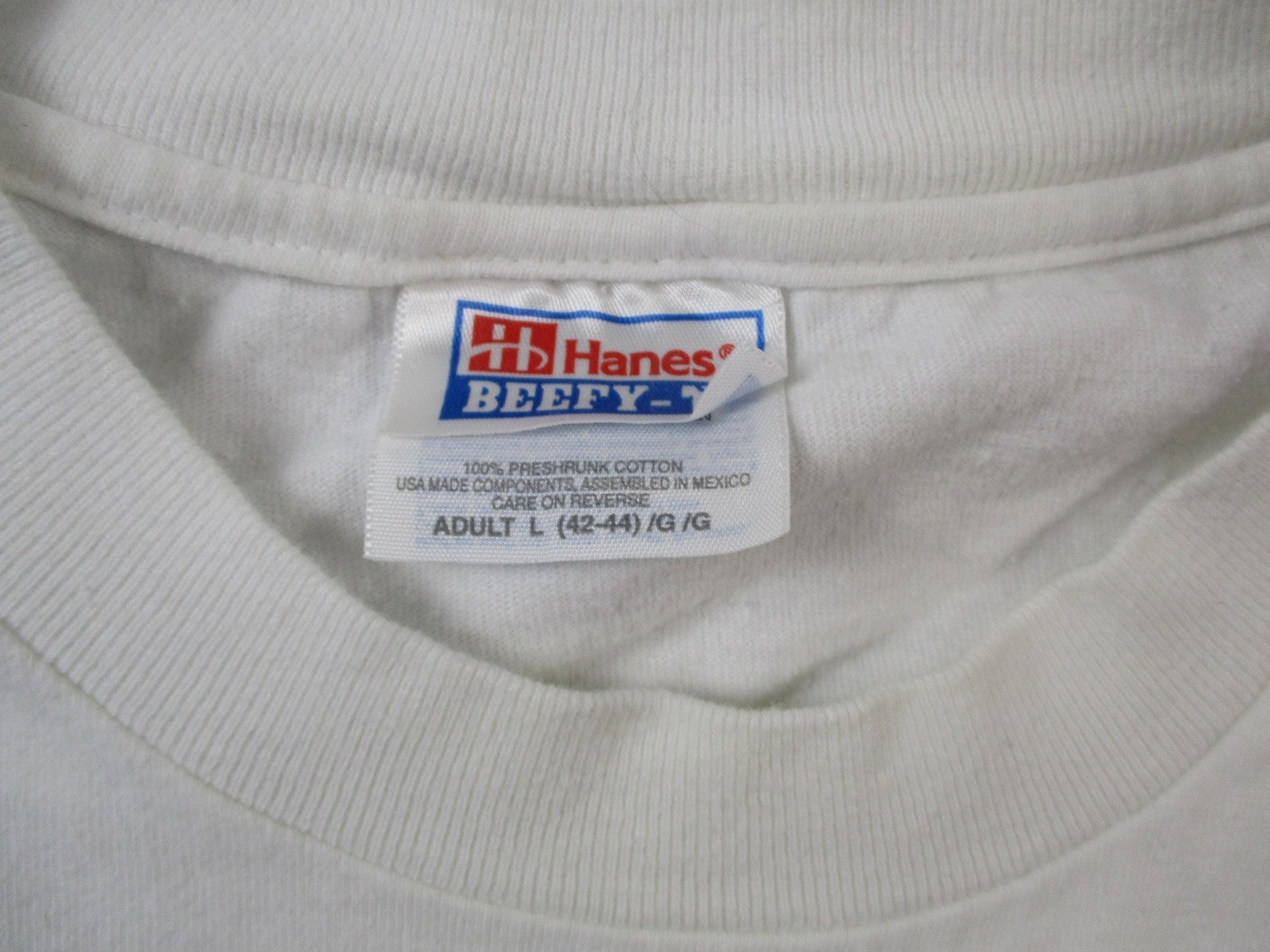 Hammocks Track And Field Shirt Mens Large White Hanes BeefyT Graphic Tee 15862