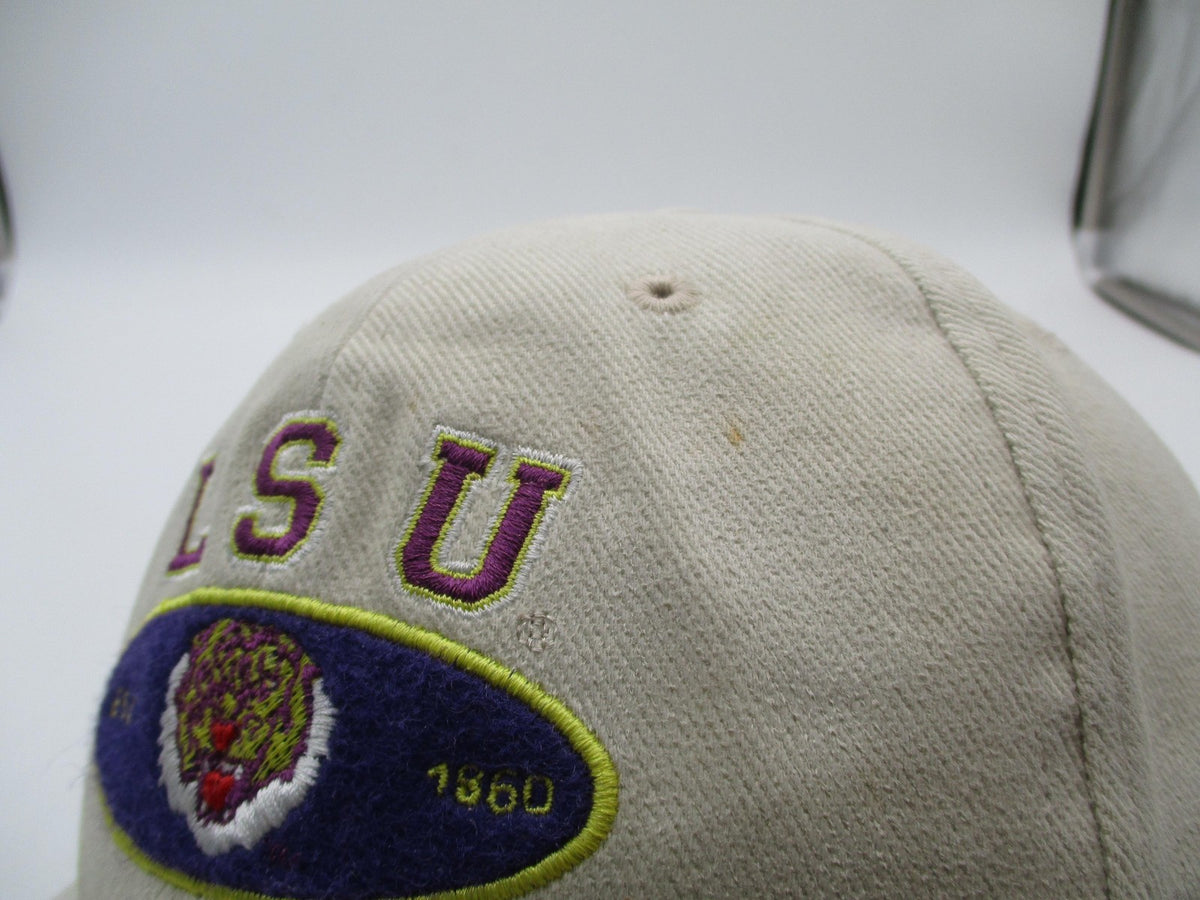 LSU Tigers Hat Cap Strap Back One Size Beige NCAA Football Twins Enterprise Mens4