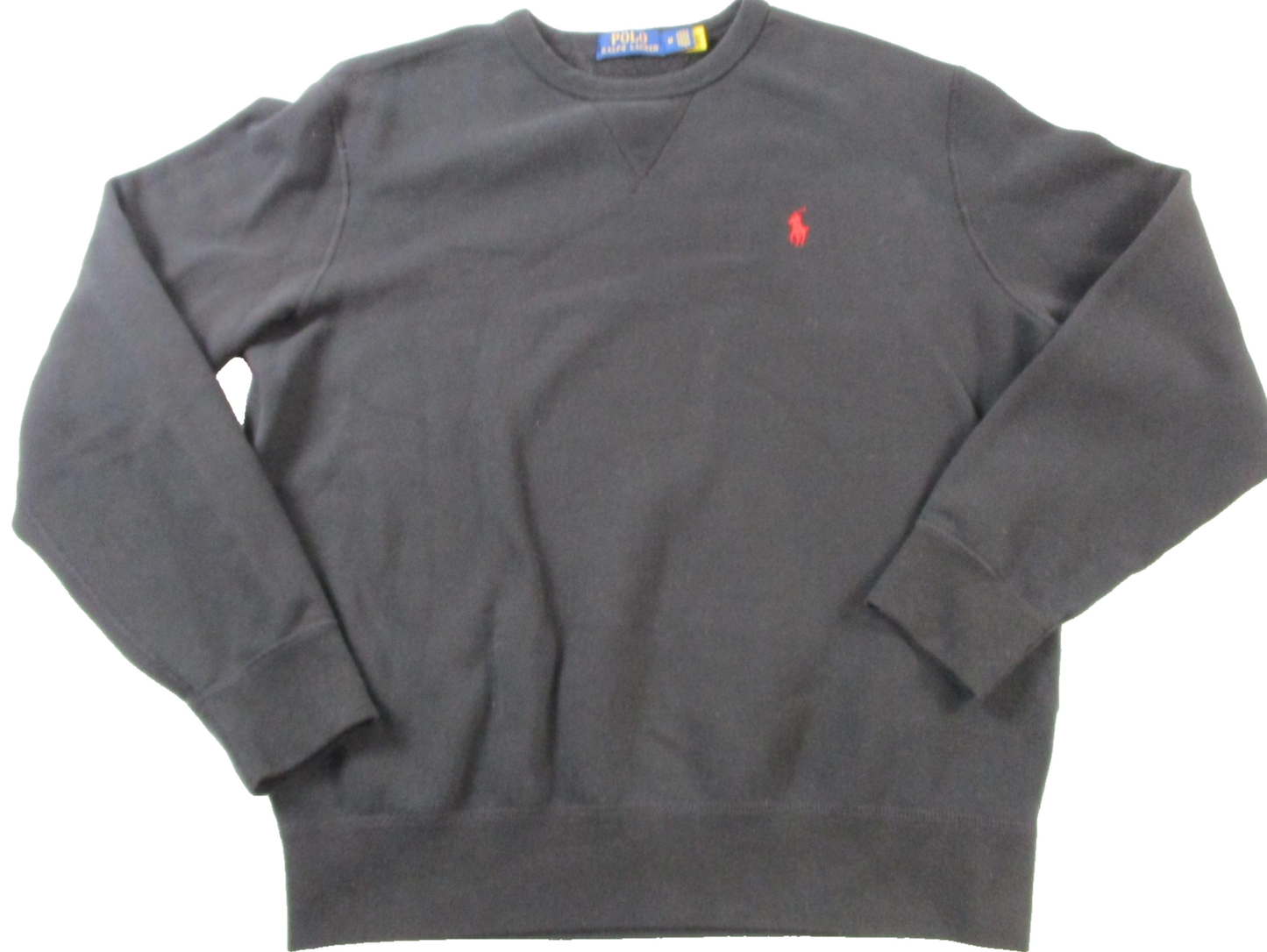 Polo Ralph Lauren Sweatshirt Mens Medium Black Fleece Pullover Crewneck Logo16210