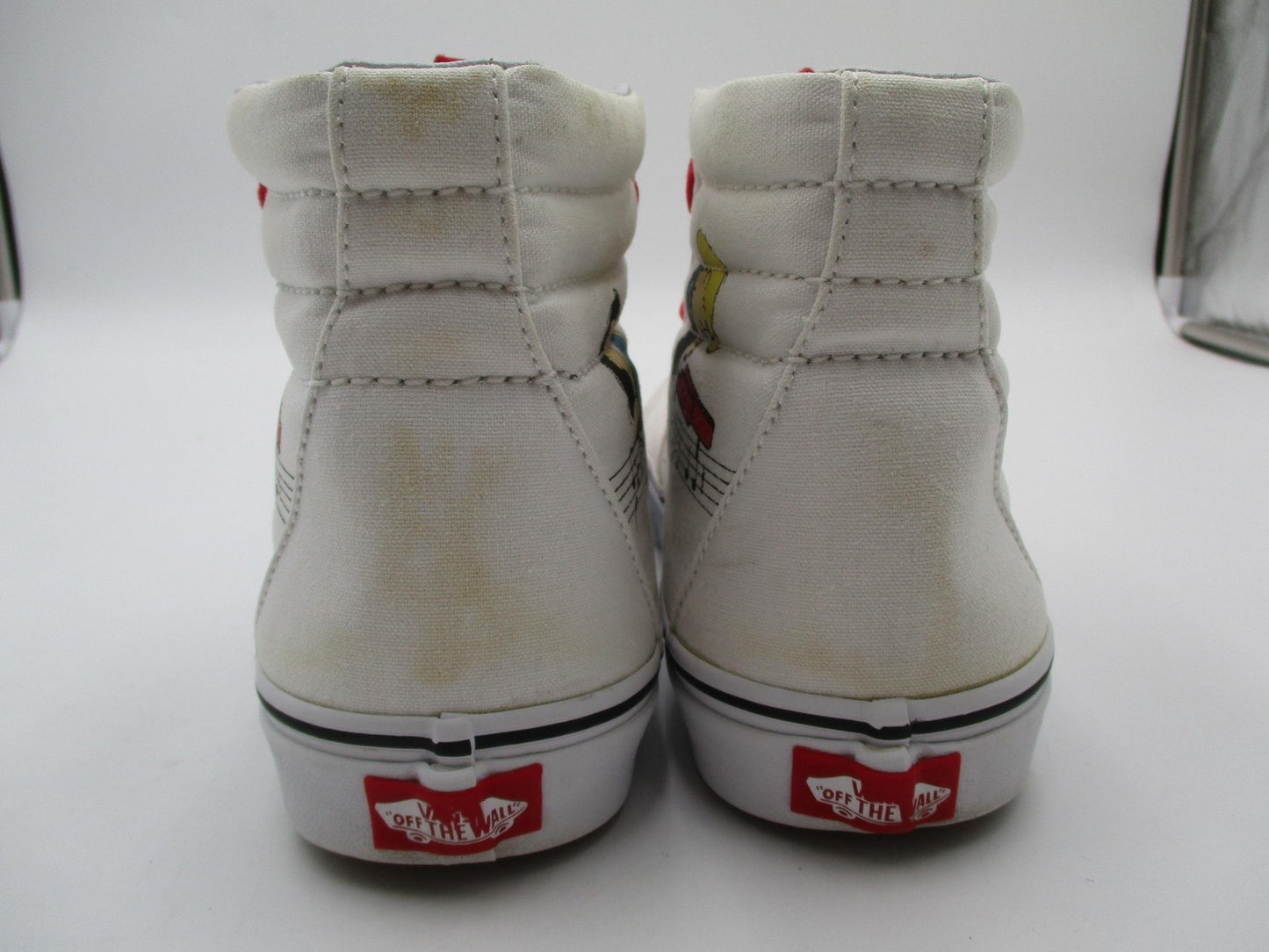 Vans Peanuts Sk8-Hi Shoes Mens Size 8.5 White Red Snoopy High Top Music 5007148
