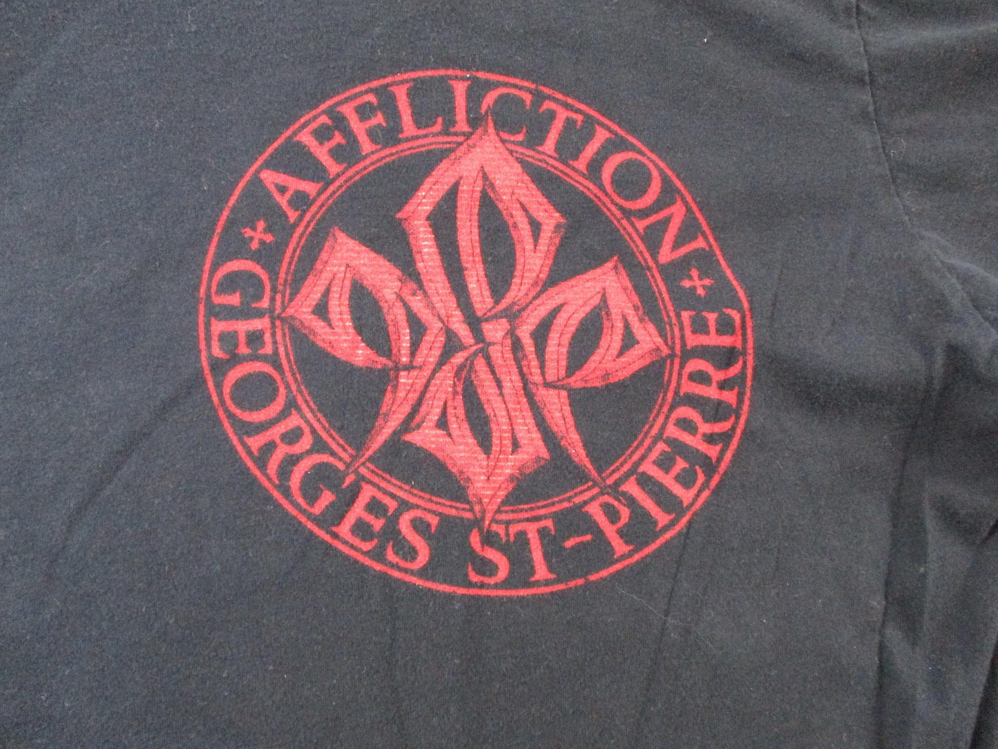 Affliction Shirt Mens XL Black Georges StPierre Rush UFC MMA Graphic Tee 15893