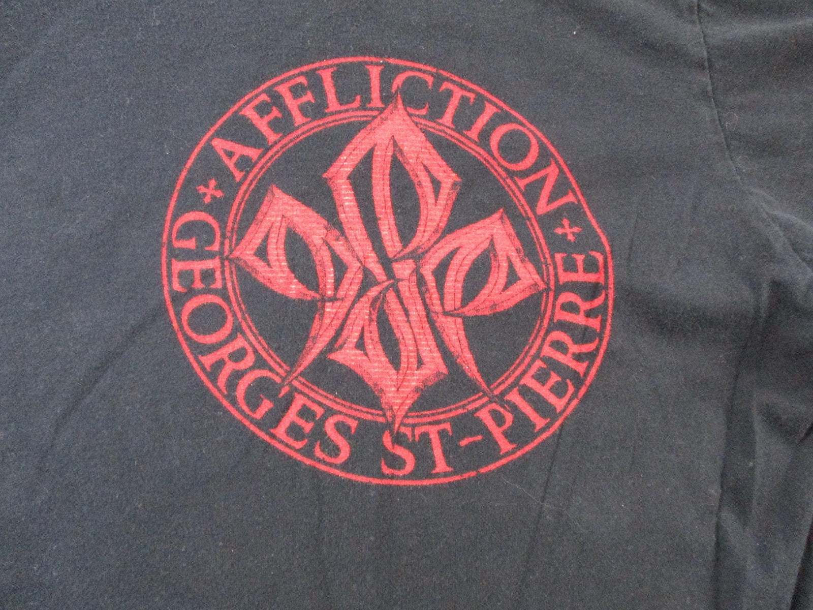 Affliction Shirt Mens XL Black Georges StPierre Rush UFC MMA Graphic Tee 15893