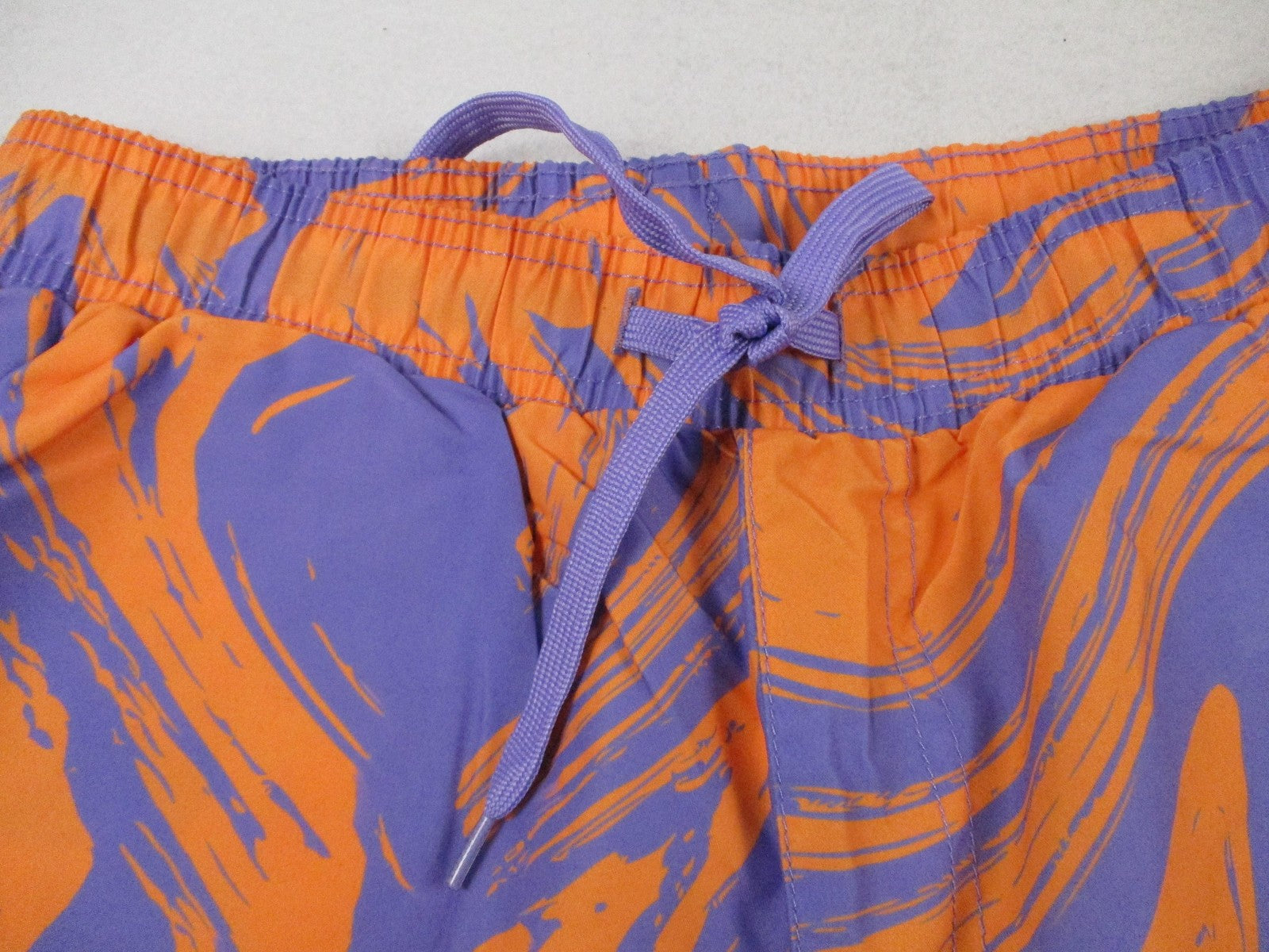 MTV Swim Shorts Mens Size M Orange Purple Tie Dye UPF 50+ Music Television 12303