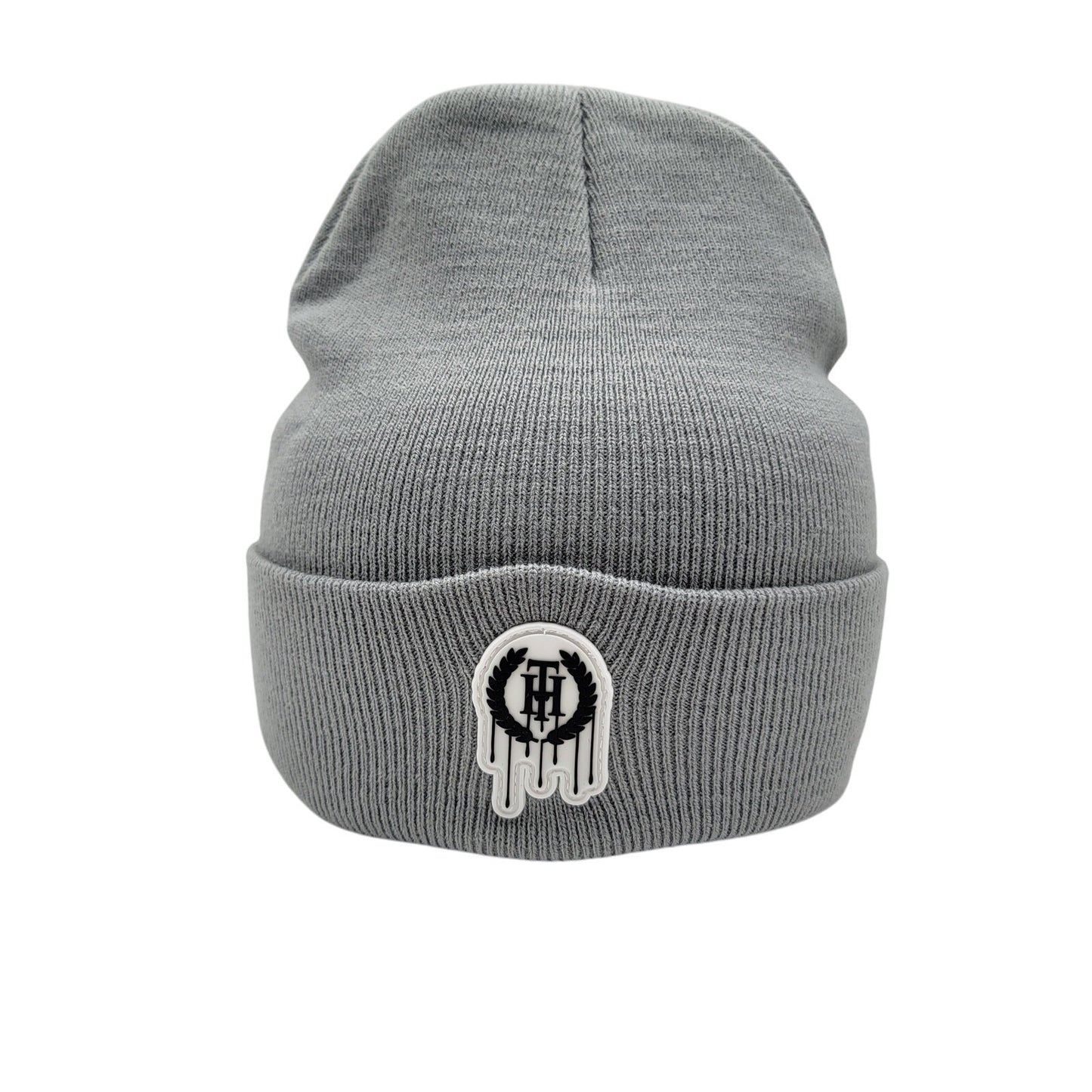 The Hideout Clothing THC Essentials Grey Beanie Knit Hat Drip Logo Unisex NWT0