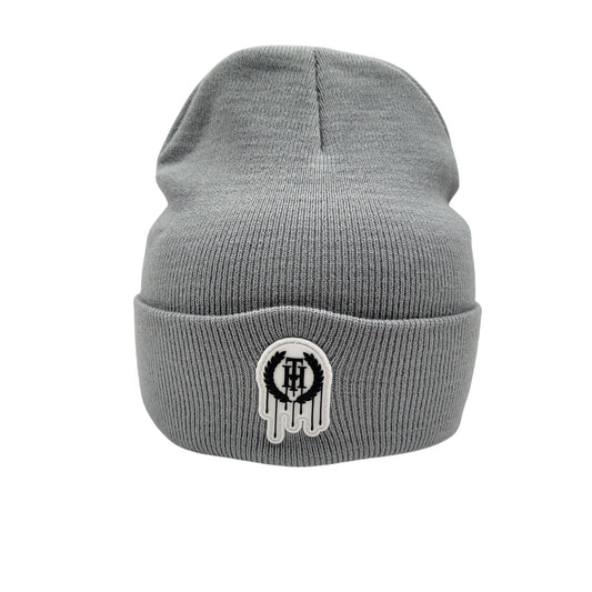The Hideout Clothing THC Essentials Grey Beanie Knit Hat Drip Logo Unisex NWT0
