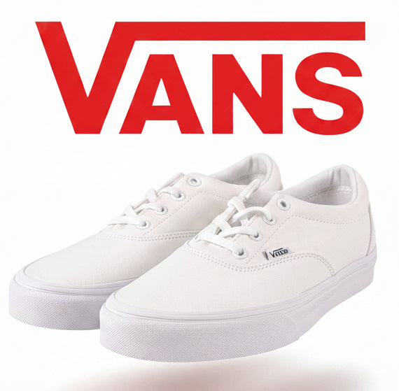 Vans Doheny Women's White Canvas Low Top Skateboard Shoes Sz 10W VN0A3MVZW420