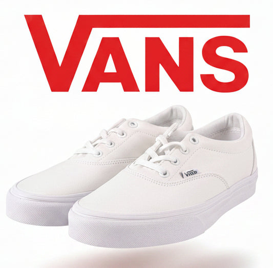 Vans Doheny Women's White Canvas Low Top Skateboard Shoes Sz 10W VN0A3MVZW420