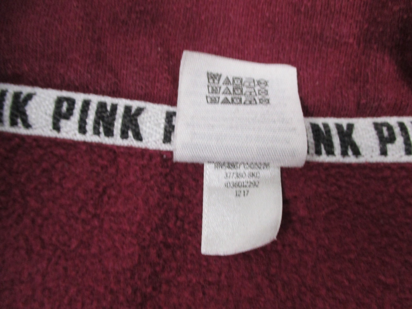 Victoria’s Secret PINK Half Zip Pullover Sweatshirt Maroon Women’s Large