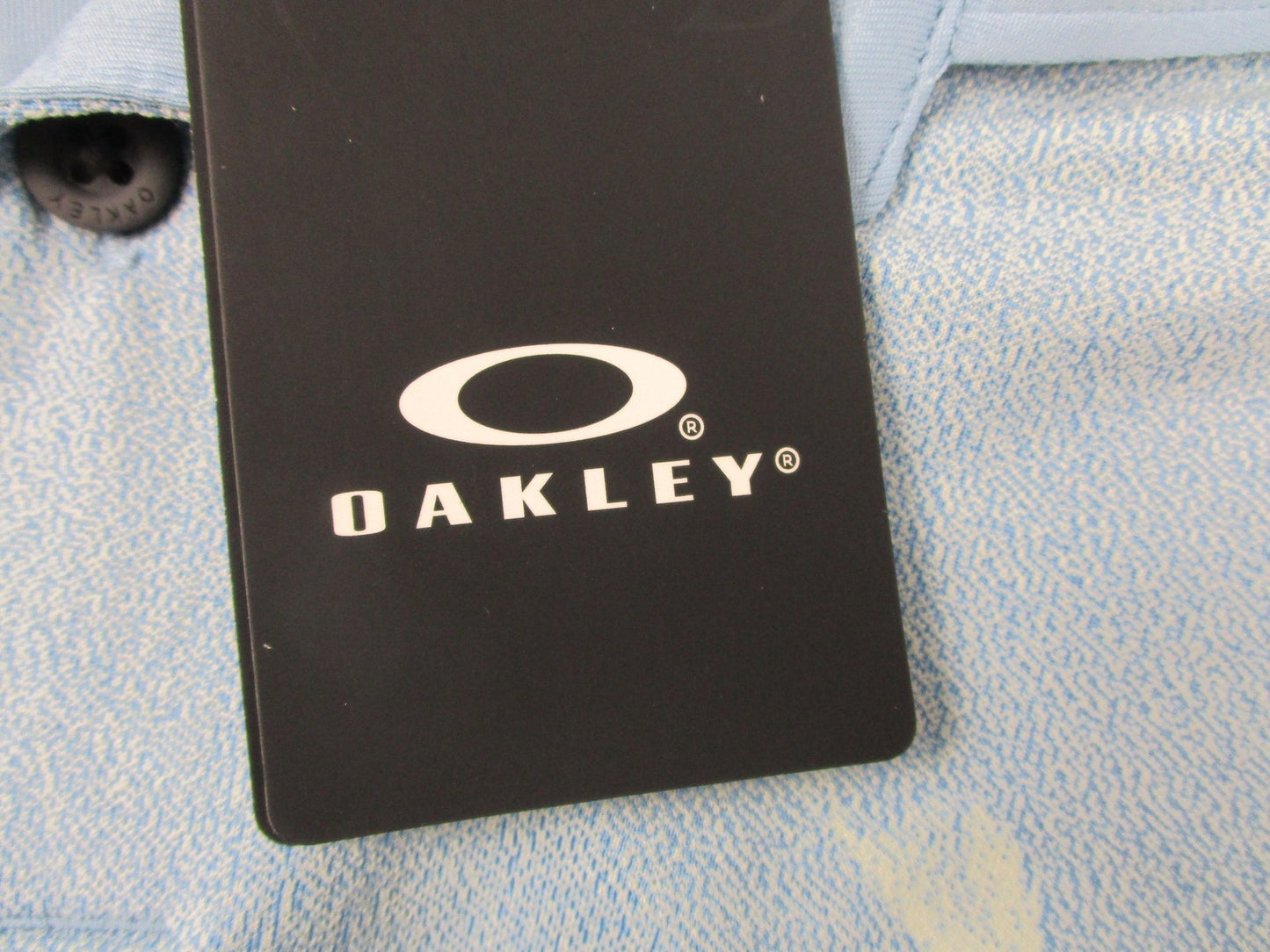 Oakley Reduct Hydrolix Polo Shirt Mens 2XL Blue Palm Tropical Graphic Golf 13166