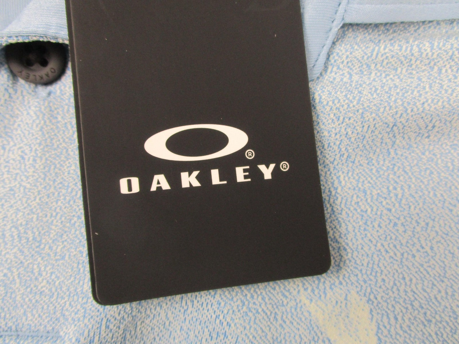 Oakley Reduct Hydrolix Polo Shirt Mens 2XL Blue Palm Tropical Graphic Golf 13166