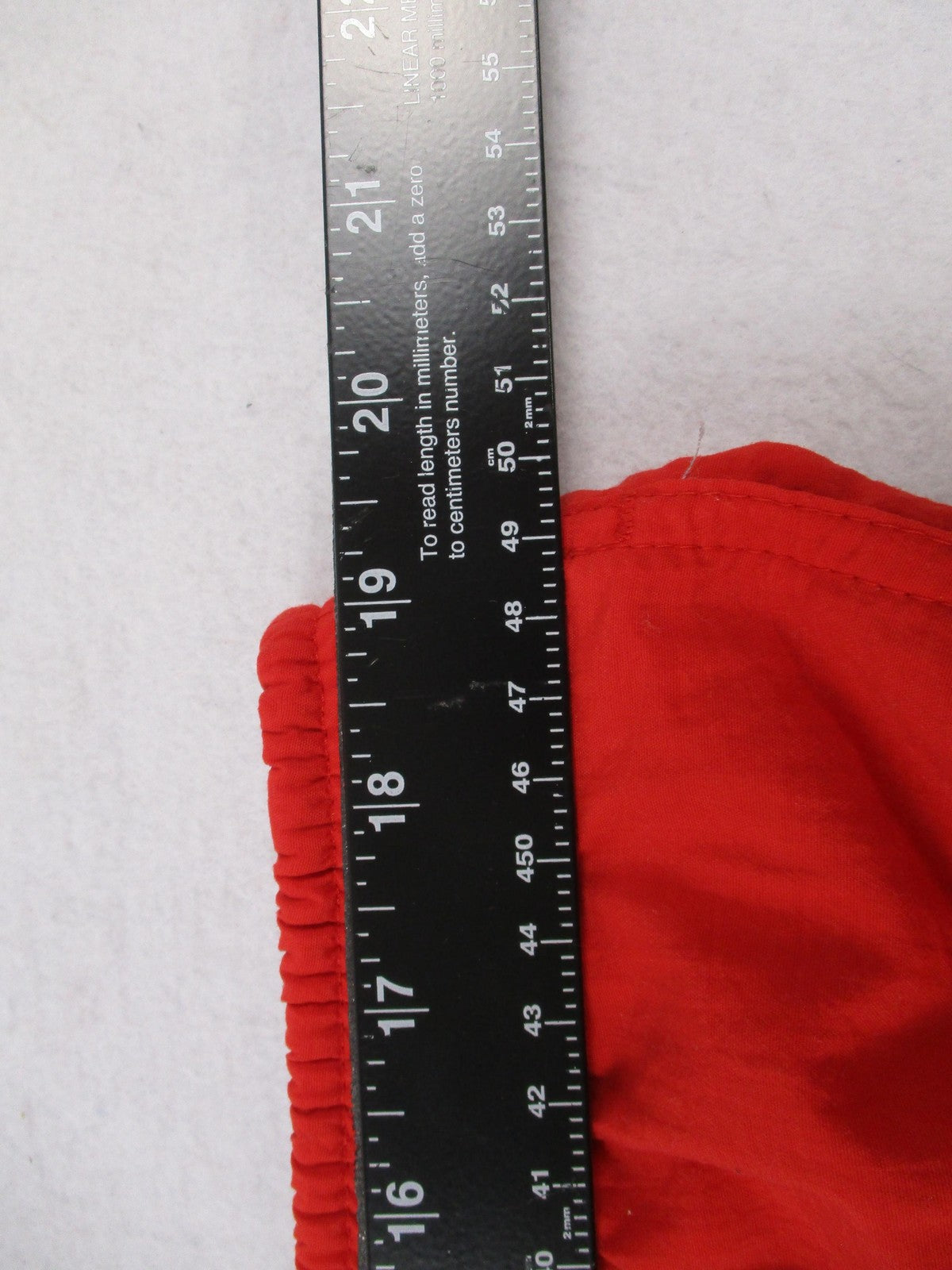 Le Coq Sportif Swim Trunks Men Size M Red Elastic Waist Mesh Lined Preowned 17275