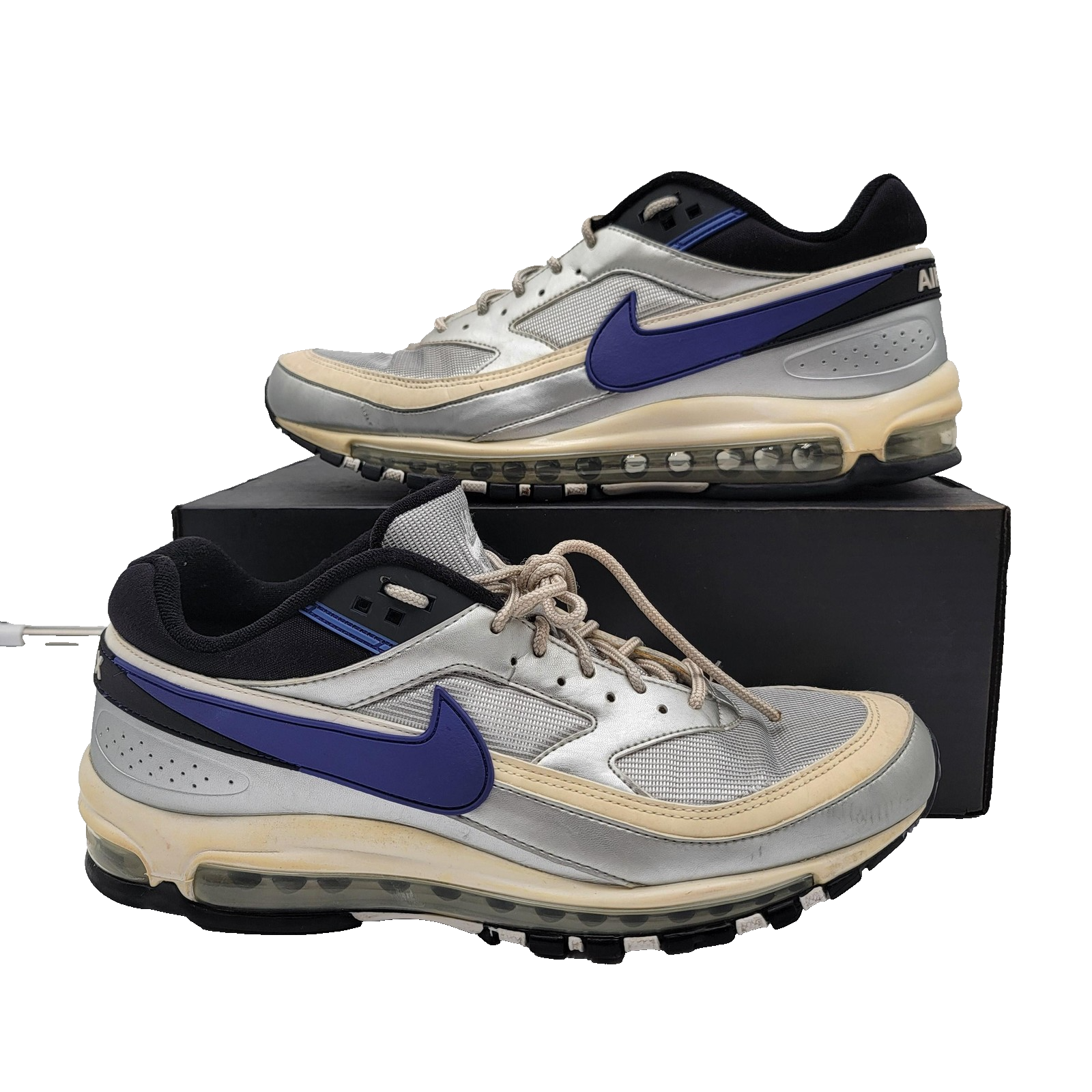 Nike Air Max 98 OG Mens Size 11.5 Silver Purple AO2406002 Sneakers Retro