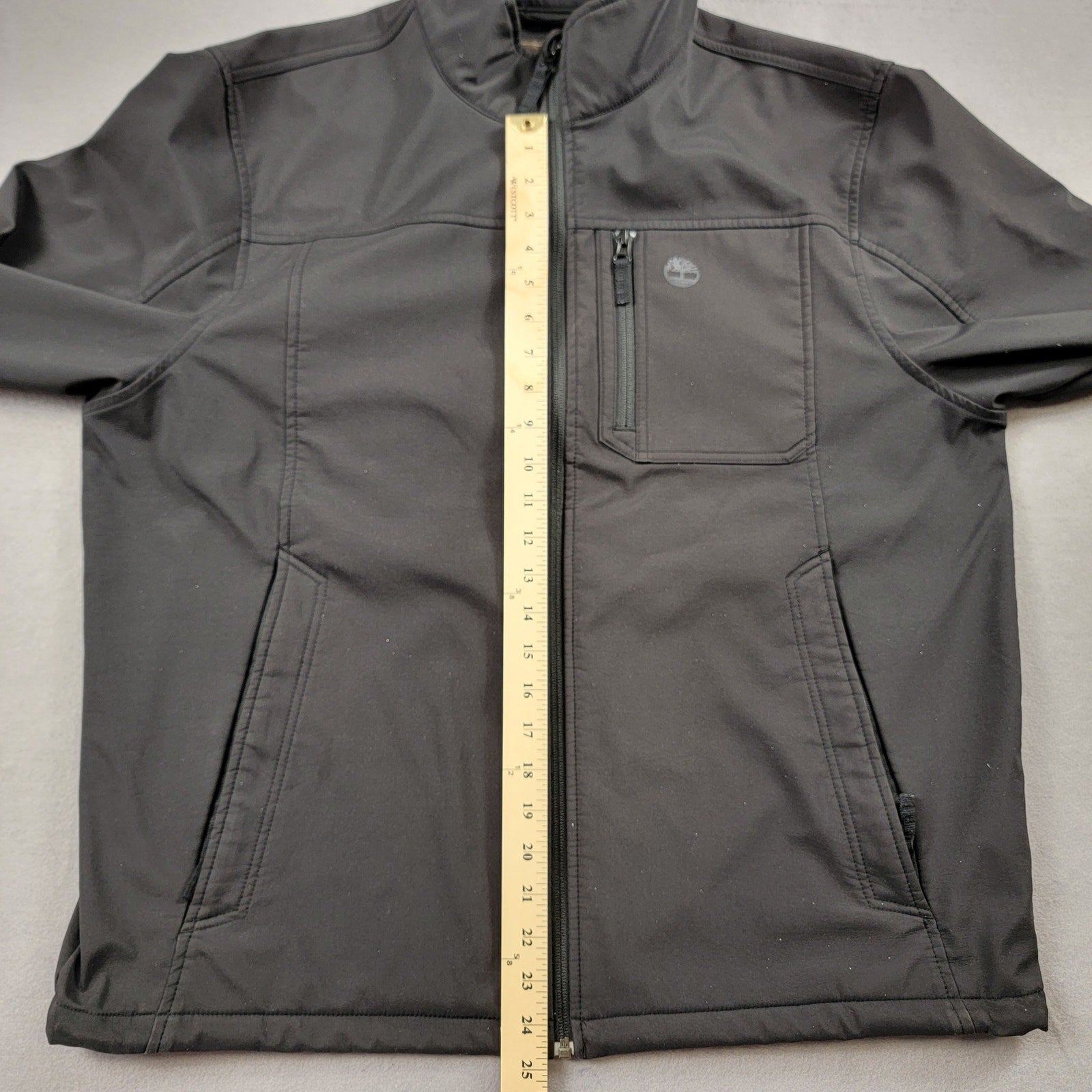 Timberland Men’s Softshell Jacket Black Zip Front Pockets XL Outdoor Casual6