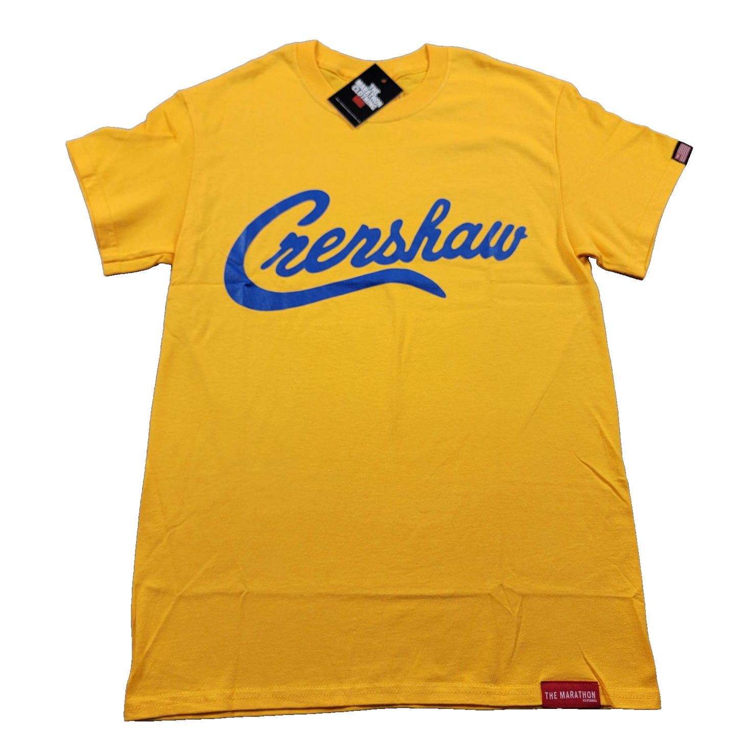 The Marathon Clothing Shirt Mens Small Yellow Crenshaw Graphic Tee Crewneck TMC0