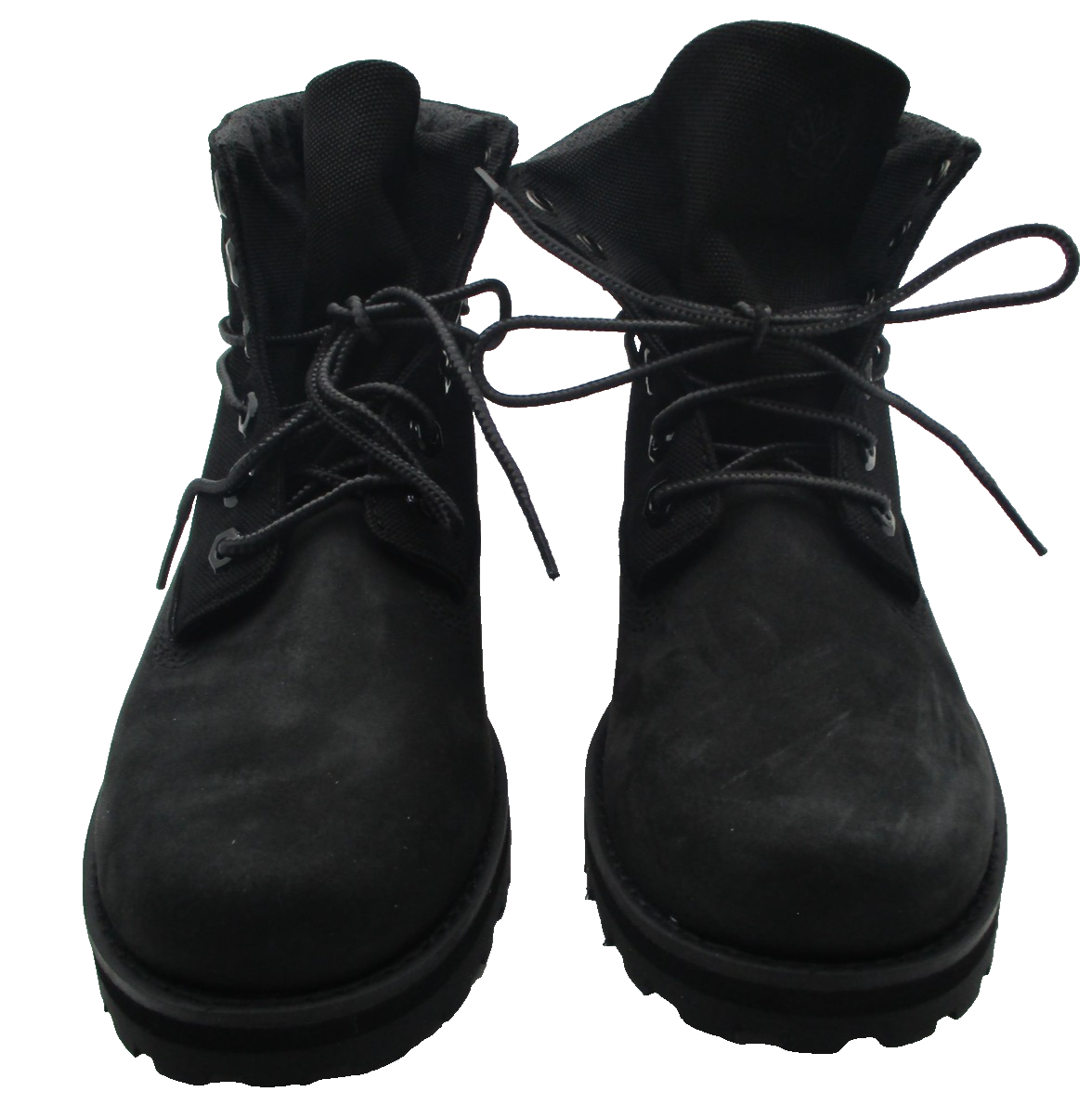 Timberland Courma Kid Roll Top Boots Youth Size 4 Black Nubuck Outdoor4