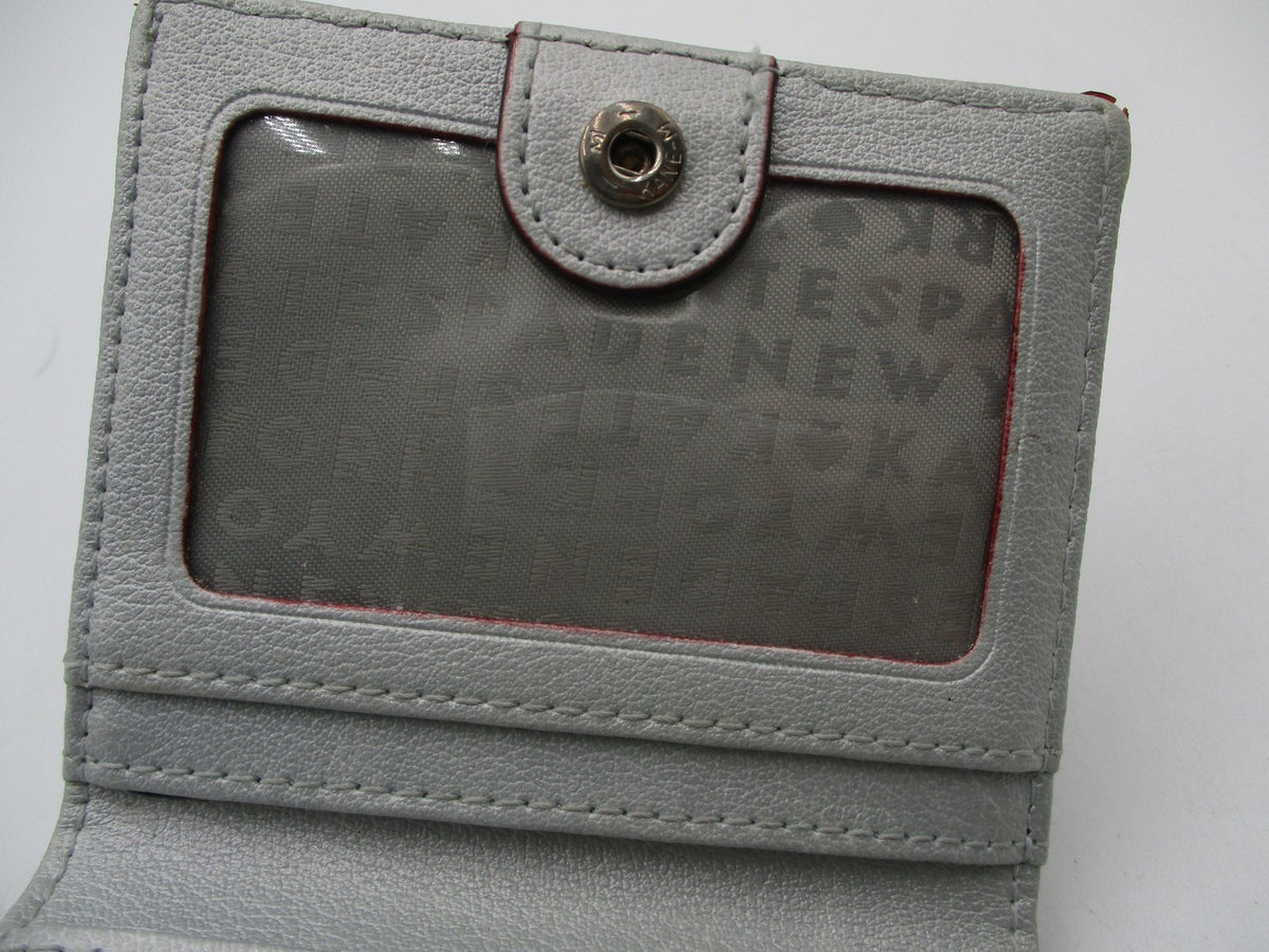 Kate Spade Wallet Women's One Size Silver Glitter Bifold Zip Coin Purse Leather5
