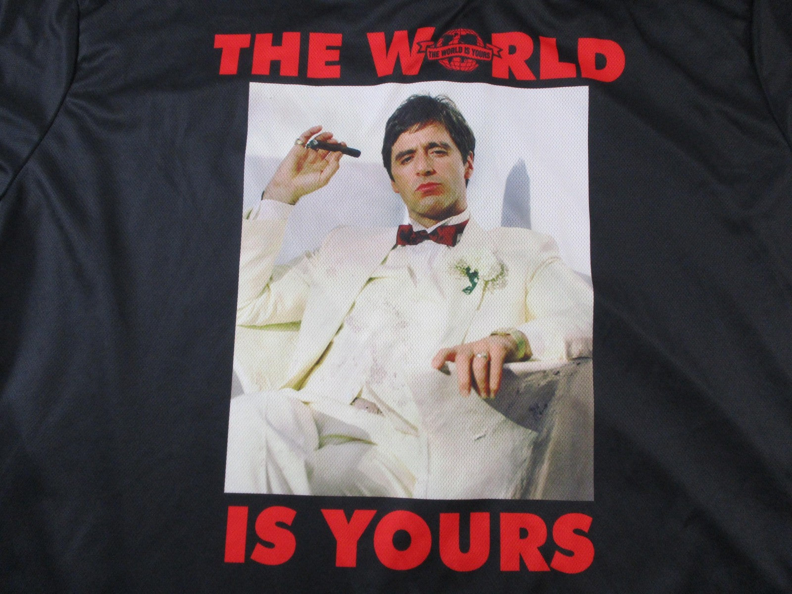 Scarface Shirt Mens 5X Black Baseball Button Up Graphic The World Is Yours 14874