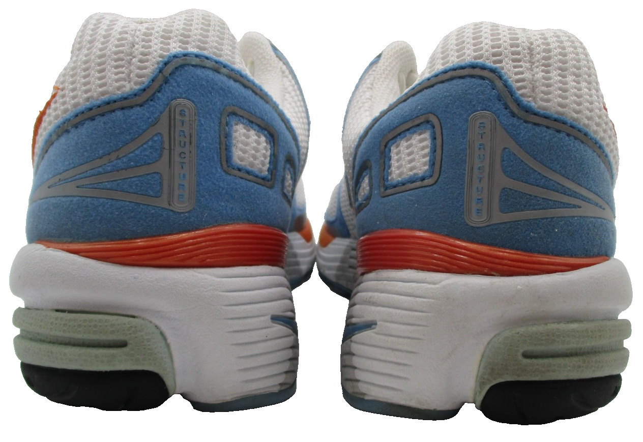 Vintage Nike Zoom Air Structure Shoes Women Sz 9.5 White Blue Orange Running 1T46